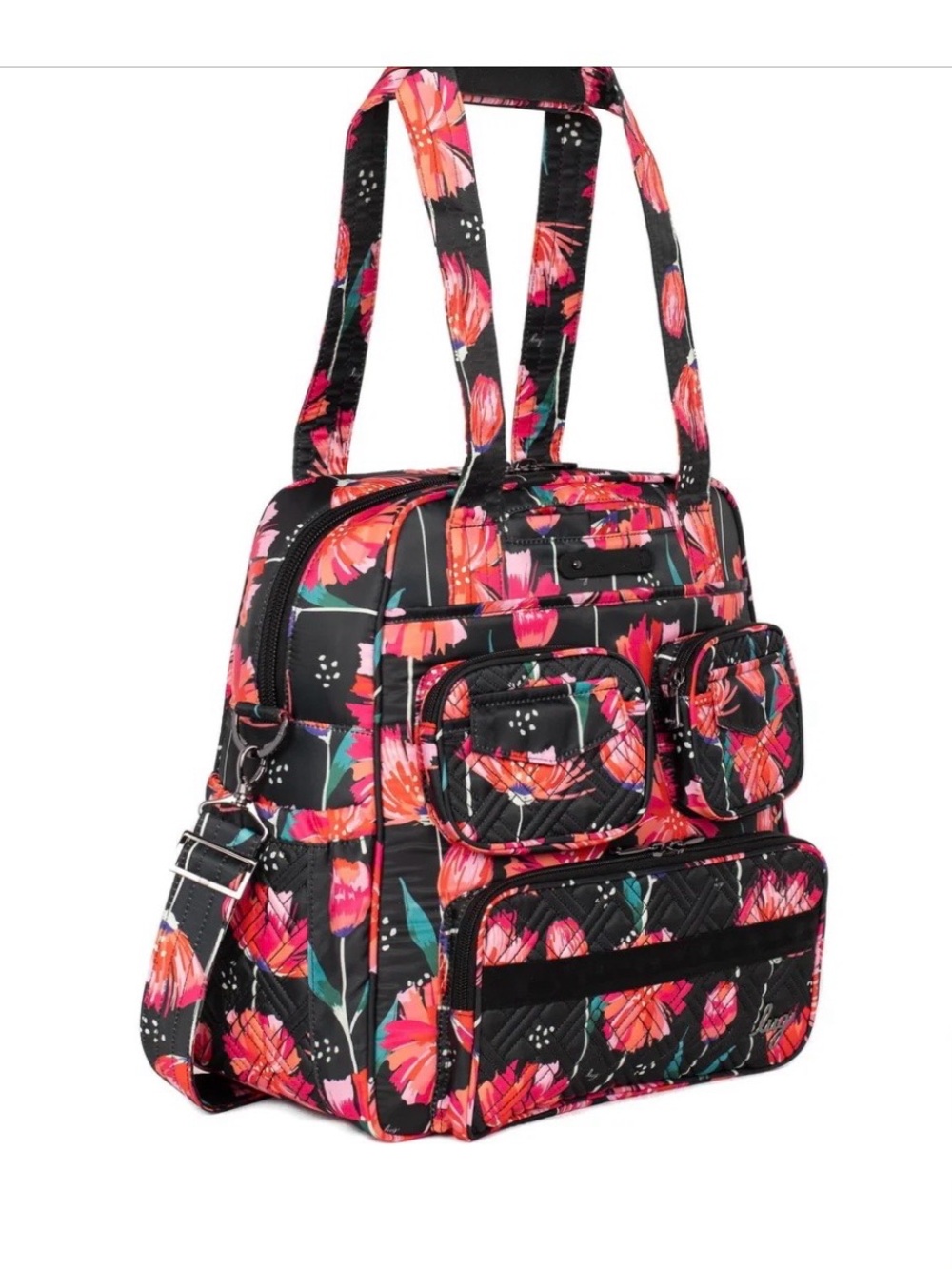 NWT- Lug Puddle Jumper LE Pom Pom Floral Black - Picture 2 of 4